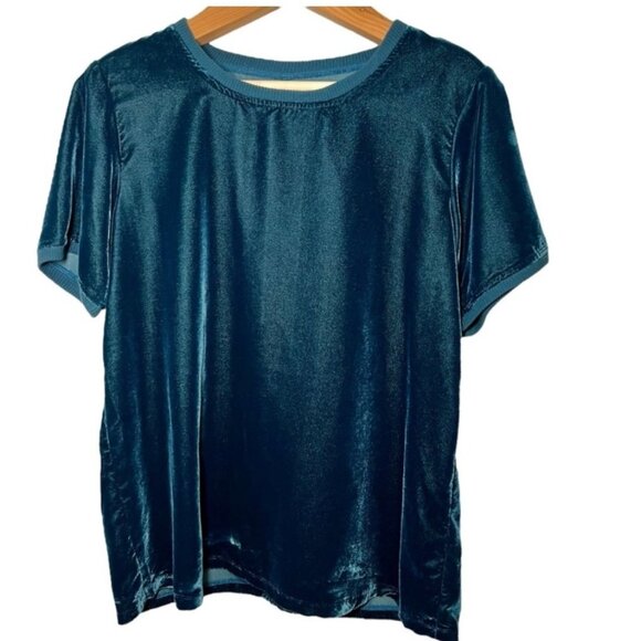 Kyla Seo Oversized Velvet Whimsigoth Fairy Grunge Jewel Top Anthro Artsy Large - Picture 2 of 10